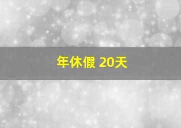 年休假 20天